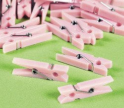 Pastel Pink Mini Clothespin Party Favors (48 pieces)