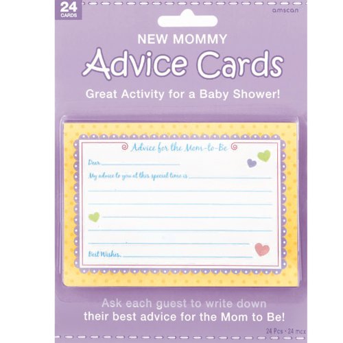 New Mommy Advice Cards -24ct- Party Supplies