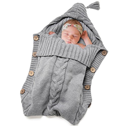 Newborn Baby Swaddle Blanket-Truedays Large Swaddle Best Soft Unisex for Boys or Girls (Grey)