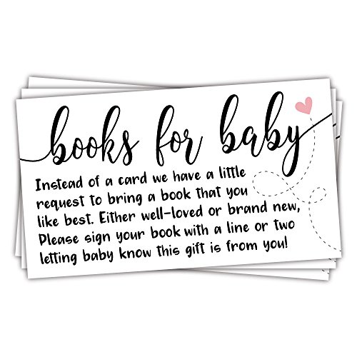 50 Sweet Heart Books for Baby Shower Request Cards – Baby Shower Invitation Inserts