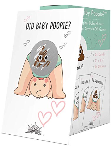 24 Baby Shower Scratch Off Emoji Lottery Ticket Raffle Card Game | One Winner | Gender Neutral, Boy, Girl | Funny Activity for Diaper Raffles, Ice Breakers, and Door Prizes for any Decorations